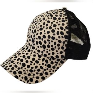 Womens Accessories Baseball Animal Print Ponytail Cap
